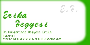 erika hegyesi business card